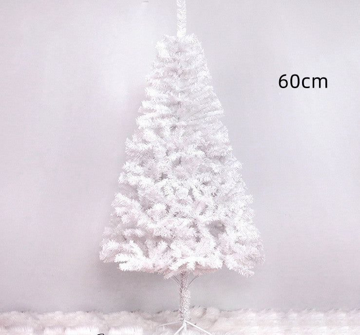 White Christmas Tree Scene Snow Layout