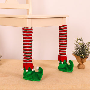 Christmas Decorations Striped Elf Table Legs