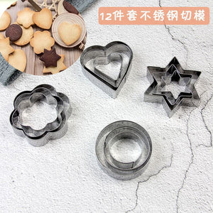 Stainless Steel Steamed Bread Cookie Cutter Die Love Cookies Tools