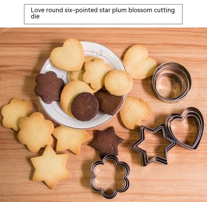 Stainless Steel Steamed Bread Cookie Cutter Die Love Cookies Tools