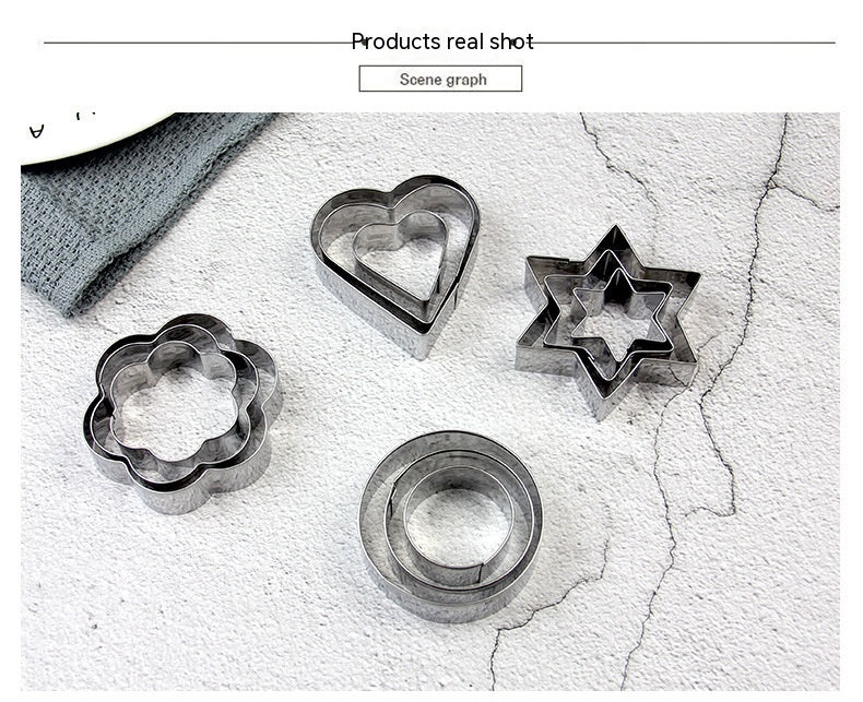 Stainless Steel Steamed Bread Cookie Cutter Die Love Cookies Tools