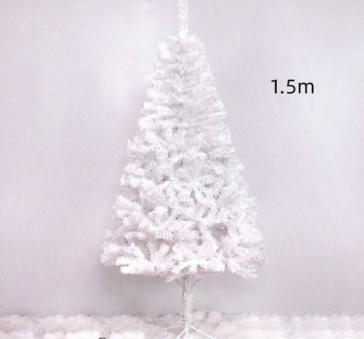 White Christmas Tree Scene Snow Layout