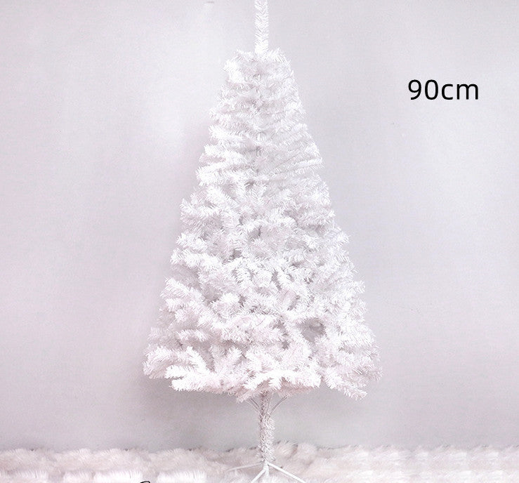 White Christmas Tree Scene Snow Layout