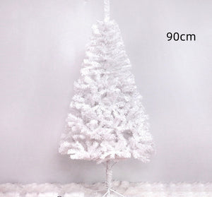 White Christmas Tree Scene Snow Layout