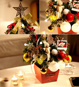 Lighted Mini Christmas Tree Set