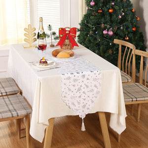 Christmas Snowflake Leaves Table Runner Table Decoration Decorations