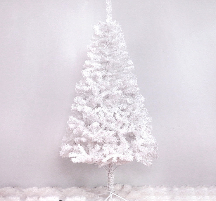 White Christmas Tree Scene Snow Layout