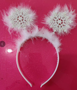 New Christmas Headband Cartoon Snowflake Antlers Decorative Hair Clip