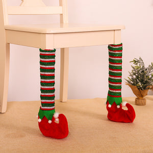 Christmas Decorations Striped Elf Table Legs