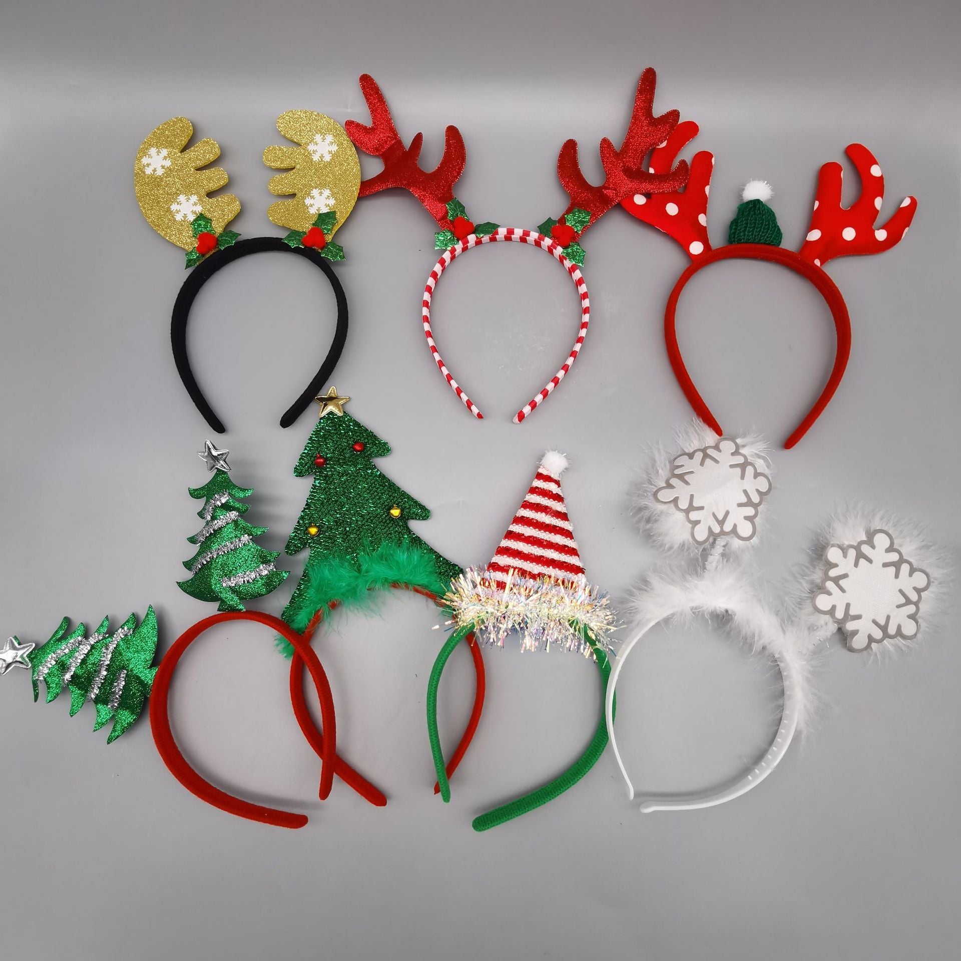 New Christmas Headband Cartoon Snowflake Antlers Decorative Hair Clip