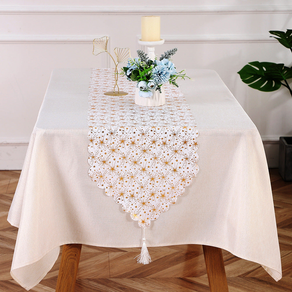 Christmas Snowflake Leaves Table Runner Table Decoration Decorations