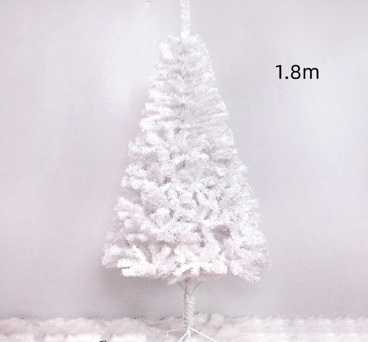 White Christmas Tree Scene Snow Layout