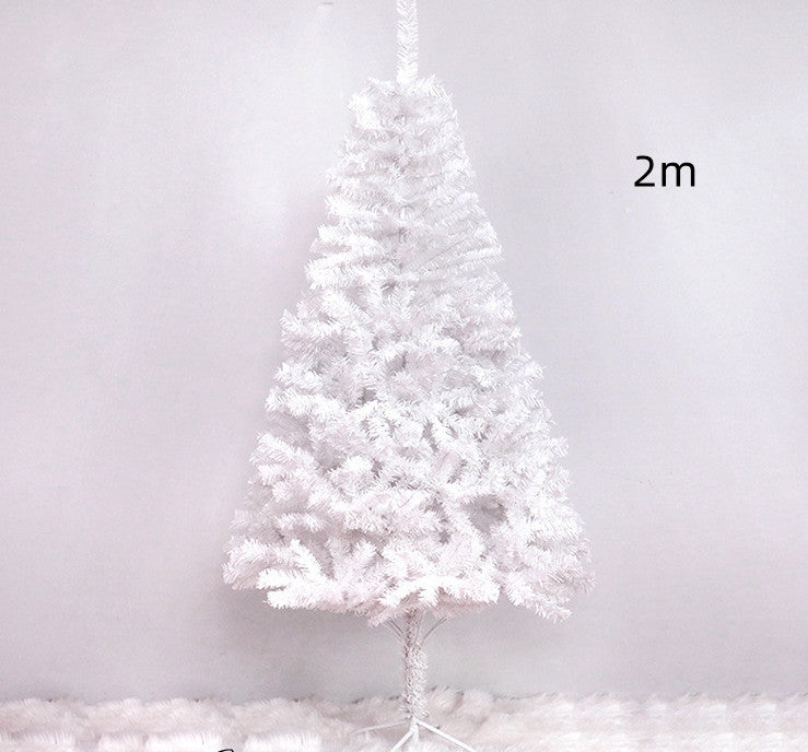 White Christmas Tree Scene Snow Layout