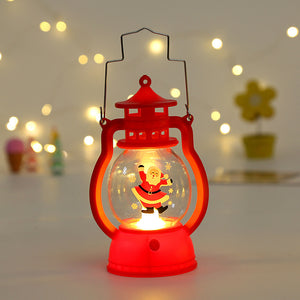 Christmas Lantern LED Lighted Snowman Lamp With Santa Claus Decorative Hanging Lanterns Christmas Snow Globes Gifts For Children